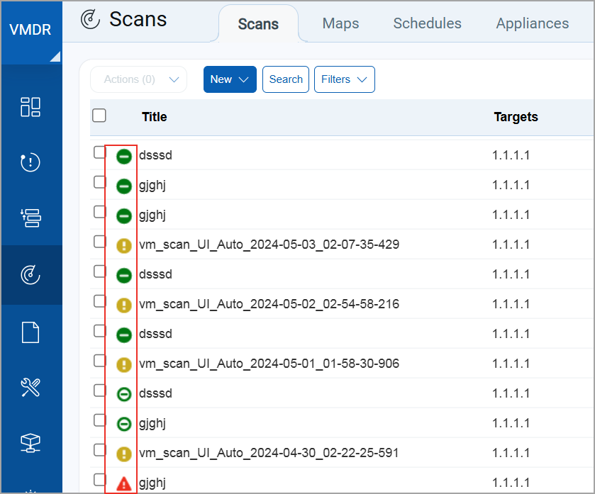 Scan Status